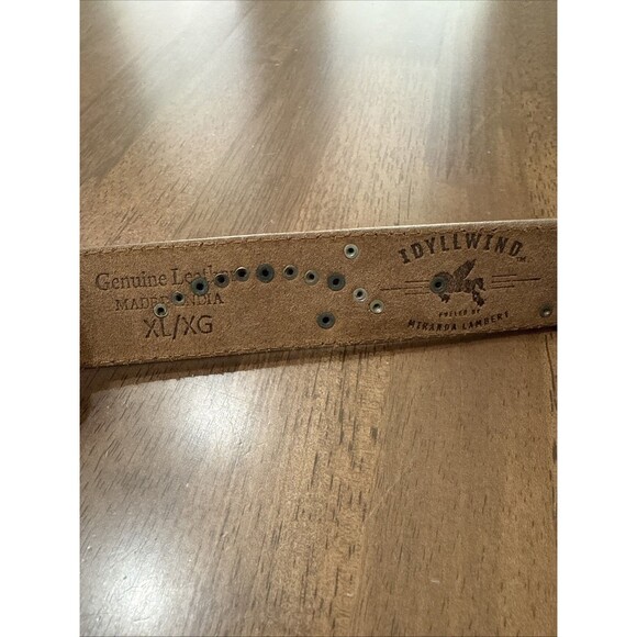 Western Embossed Leather Studded Belt Cowgirl Rodeo Boho XL Miranda Lambert